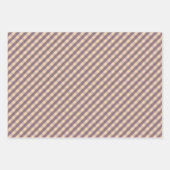 Oker Oranje kolibrie heks, gingham & strepen Inpakpapier Vel (Voorkant 3)