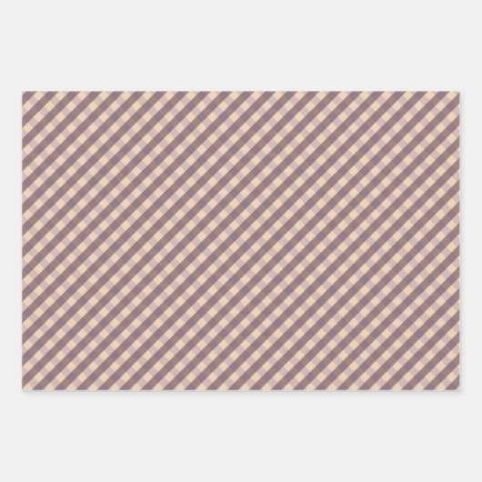 Oker Oranje kolibrie heks, gingham & strepen Inpakpapier Vel (Voorkant 3)