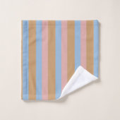 Oker, Roze & Blauwe Strepen Bad Handdoek (Wasdoekje)