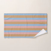 Oker, Roze & Blauwe Strepen Bad Handdoek (Handdoek)