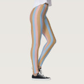Oker, Roze & Blauwe Strepen  Leggings (Rechts)