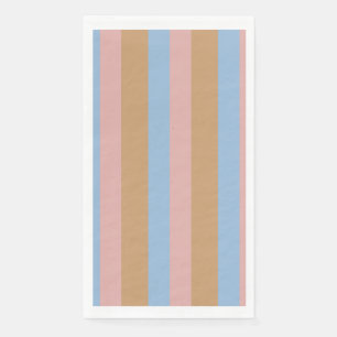 Oker, Roze & Blauwe Strepen  Servet