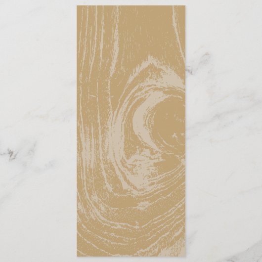 Oker Rustieke Woodgrain Eenvoudige herfst herfst b Menu (Achterkant)