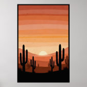 Oker Terracotta Gradient Art Poster (Voorkant)