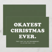 Okéste kerst ooit grappige groene kerstkaart (Voorkant / Achterkant)