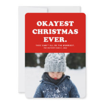 Okéste kerst ooit grappige rode fotokaart