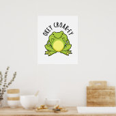Okey Croak-ey Funny Animal Frog Pun Poster (Keuken)