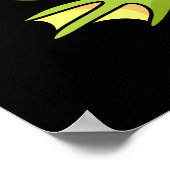 Okey Croak-ey Grappige Kikker Pun Donker BG Poster (Hoek)