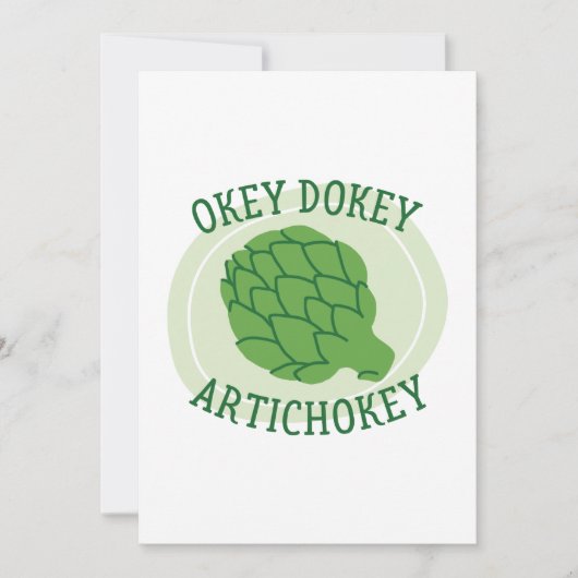 Okey Dokey Artichokey Bedankkaart (Voorkant)