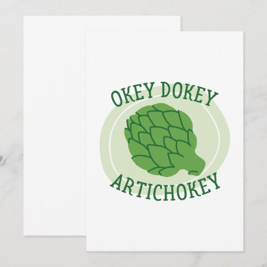 Okey Dokey Artichokey Bedankkaart (Voorkant / Achterkant)