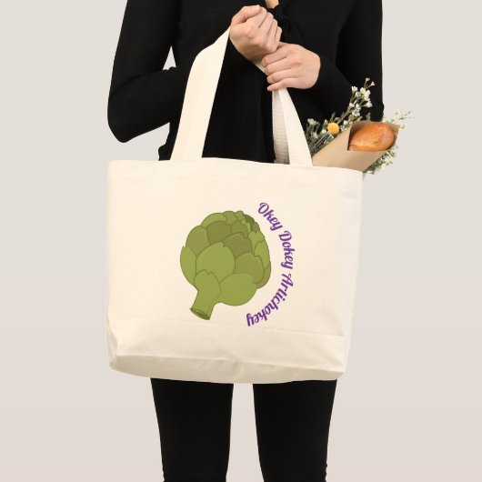 Okey Dokey Artichokey Grote Tote Bag (Voorkant (product))