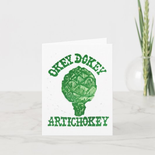 Okey Dokey Artichokey Wenskaart Kaart (Voorkant)