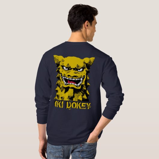 Oki Dokey Shisa Long Meve T-shirt (Achterkant volledig)