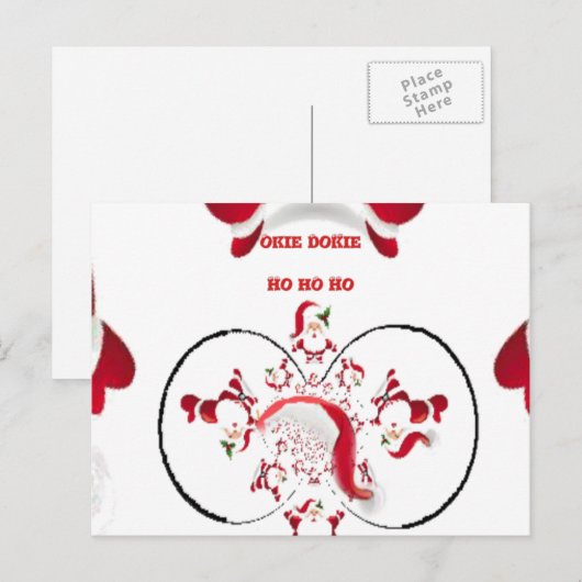 Oki Dokie Santa! Feestdagenkaart (Voorkant / Achterkant)