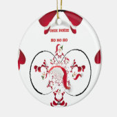 Oki Dokie Santa! Keramisch Ornament (Links)