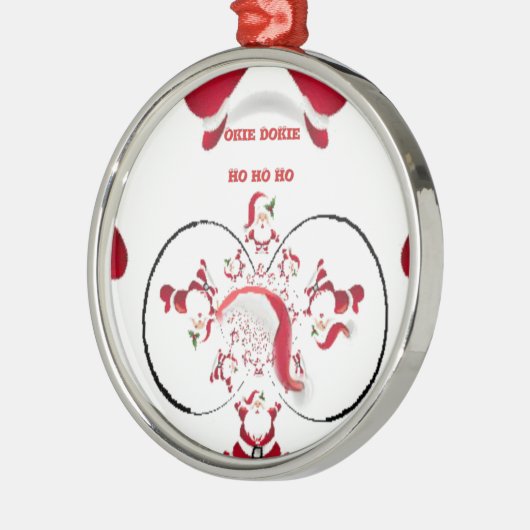 Oki Dokie Santa! Metalen Ornament (Links)