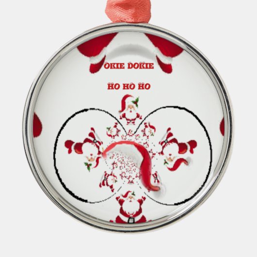 Oki Dokie Santa! Metalen Ornament (Voorkant)