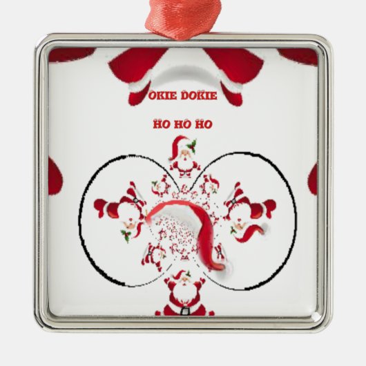 Oki Dokie Santa! Metalen Ornament (Voorkant)