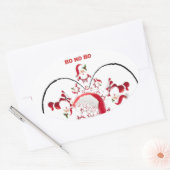 Oki Dokie Santa! Ovale Sticker (Envelop)