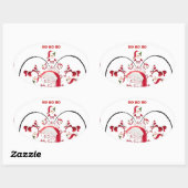 Oki Dokie Santa! Ovale Sticker (Vel)