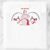 Oki Dokie Santa! Ovale Sticker (Tas)