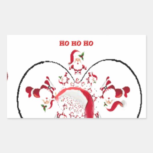 Oki Dokie Santa! Rechthoekige Sticker (Voorkant)