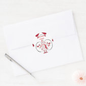 Oki Dokie Santa! Ronde Sticker (Envelop)