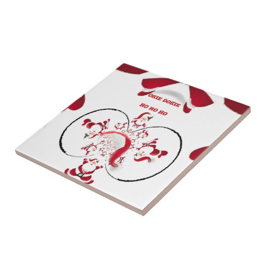 Oki Dokie Santa! Tegeltje (Zijkant)