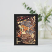 Oki no Jiro Hiroari Killing Monster Kuniyoshi Fine Briefkaart (Staand voorkant)