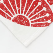 Okianawan bingata-achtige walvispatroondeken fleece deken (Hoek)