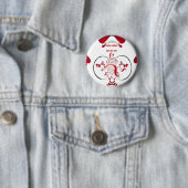 Okie Dokie Hohoho Santa happy Kerstmis Ronde Button 5,7 Cm (In situ)