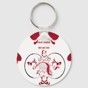 Okie Dokie Hohoho Santa happy Kerstmis Sleutelhanger