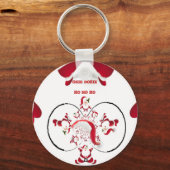 Okie Dokie Hohoho Santa happy Kerstmis Sleutelhanger (Voorkant)