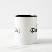 Okie Girl Oklahoma Two-Tone Coffee Mok (Center)