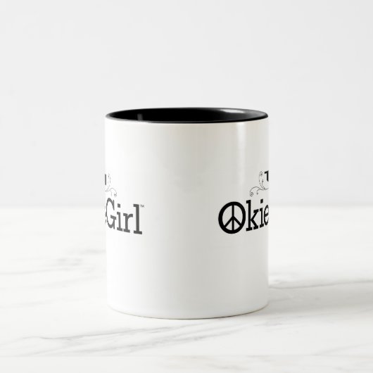 Okie Girl Oklahoma Two-Tone Coffee Mok (Center)