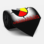 Okimahkân Mannen Medicine Wheel Necktie Stropdas (Opgerold)