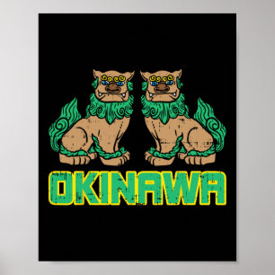 Okinawa Beschermende Leeuw Shisa Japan Japanse Mar Poster