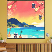 Okinawa Bunka Canvas Afdruk (Insitu (Woonkamer))