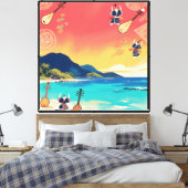 Okinawa Bunka Canvas Afdruk (Insitu (Slaapkamer))