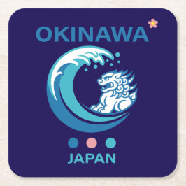 Okinawa-eiland Japan Kartonnen Onderzetters