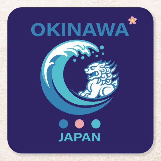 Okinawa-eiland Japan Kartonnen Onderzetters (Voorkant)