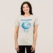 Okinawa-eiland Japan Tri-Blend Shirt (Voorkant volledig)