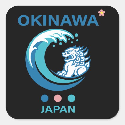 Okinawa-eiland Japan Vierkante Sticker (Voorkant)