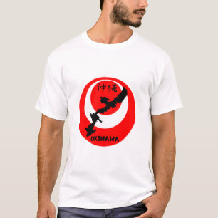 Okinawa Flag en Map Design T-shirt