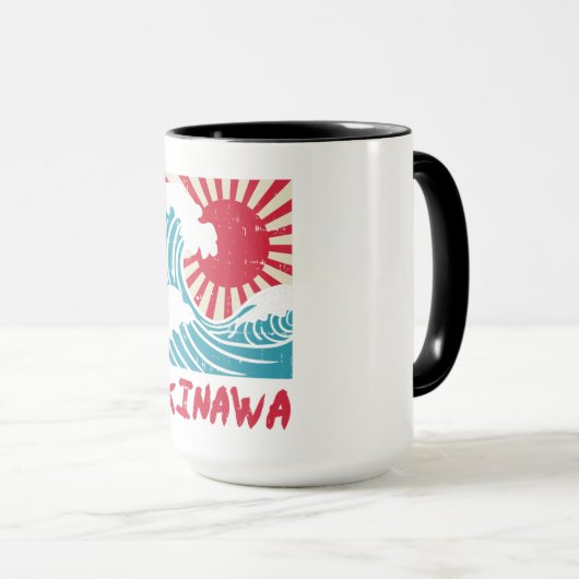 Okinawa Great Wave Kanigawa Japan Mok (Voorkant rechts)