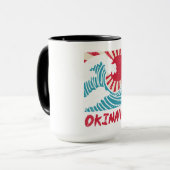 Okinawa Great Wave Kanigawa Japan Mok (Voorkant links)