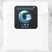 Okinawa Island Japan Vierkante Sticker (Tas)
