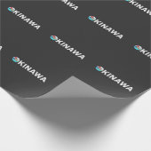 Okinawa Japan Art Japanse Cherry Blossom Cadeaupapier (Hoek)