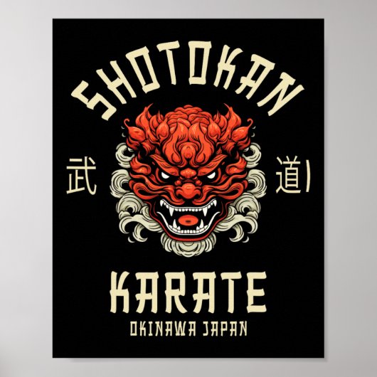 Okinawa Japan Dojo Shotokan Karate  Poster (Voorkant)