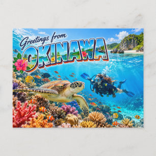 Okinawa Japan Duikreizen Reisansichtkaart Briefkaart